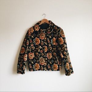 Vintage Velvet Floral Pattern Jacket